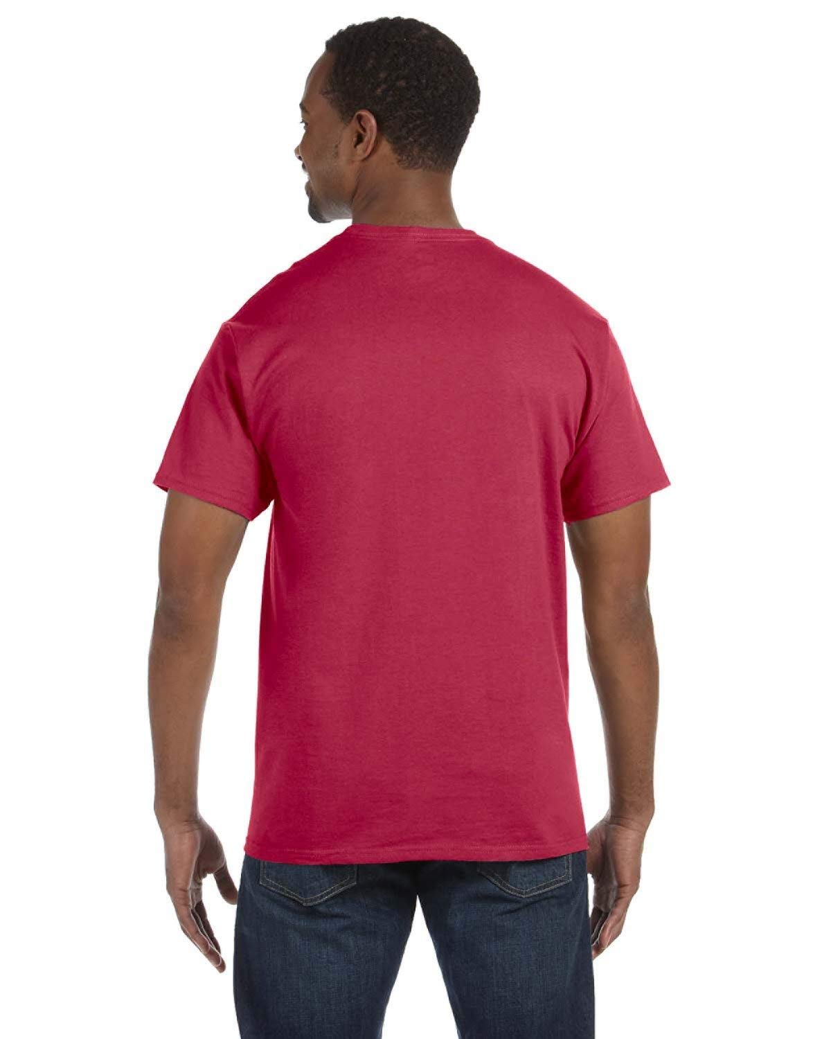 Jerzees Dri-Power Mens Active T-Shirt Small Vintage Heather Red
