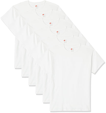 Hanes Men's ComfortSoft T-Shirt (Pack of 6) (White, 5X-Large)