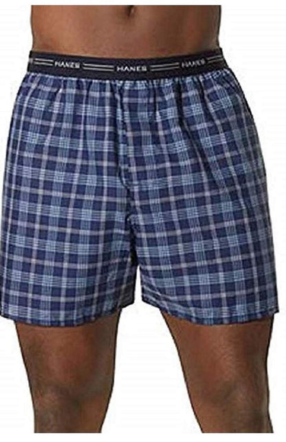 Hanes Men's Plaid Fashion Waistband Boxer 3-Pack (Medium, Assorted Plaid Exposed)
