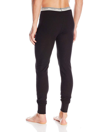 Fruit of the Loom Men's Classic Midweight Waffle Thermal Underwear Bottoms (1-Pack), Black Soot, 5X-Large