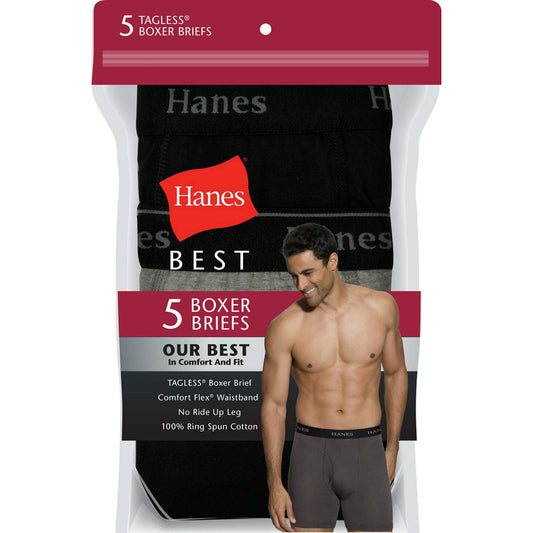 Hanes Men 5 2-Pack Sports - Inspired freshiq Boxer Brief, Assorted Colors - whites
