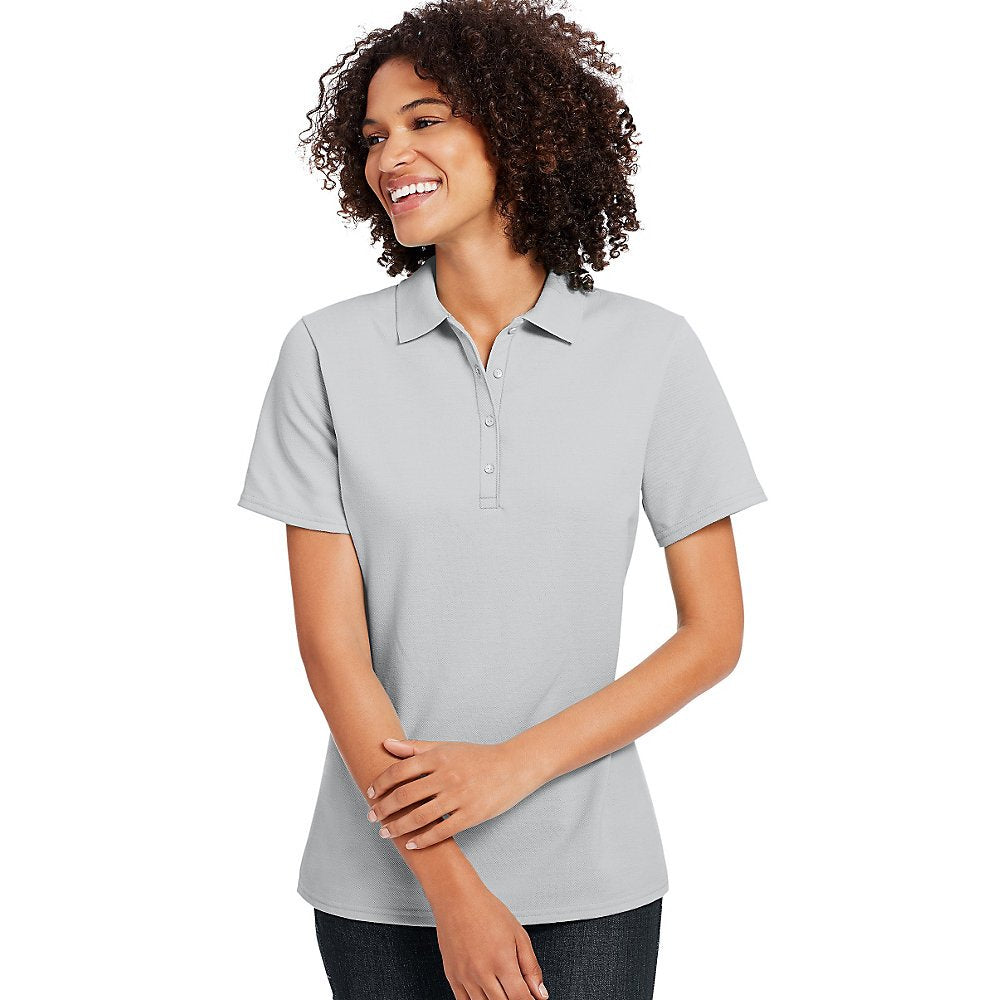 By Hanes X-Temp Women's Pique Polo Shirt_Light Steel_S