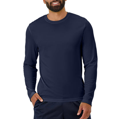 Hanes Men's Long Sleeve Cool Dri T-Shirt UPF 50+, X-Small, 2 Pack ,Navy