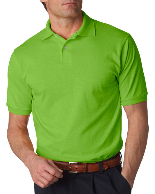 Jerzees Men's 5.6 oz, 50/50 Jersey Polo with SpotShield, XL, Kiwi
