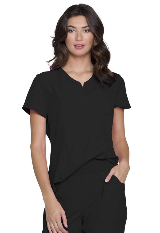 HeartSoul Tuckable V-Neck Medical Scrubs for Women, Performance Fabric HS710, XL, Wine