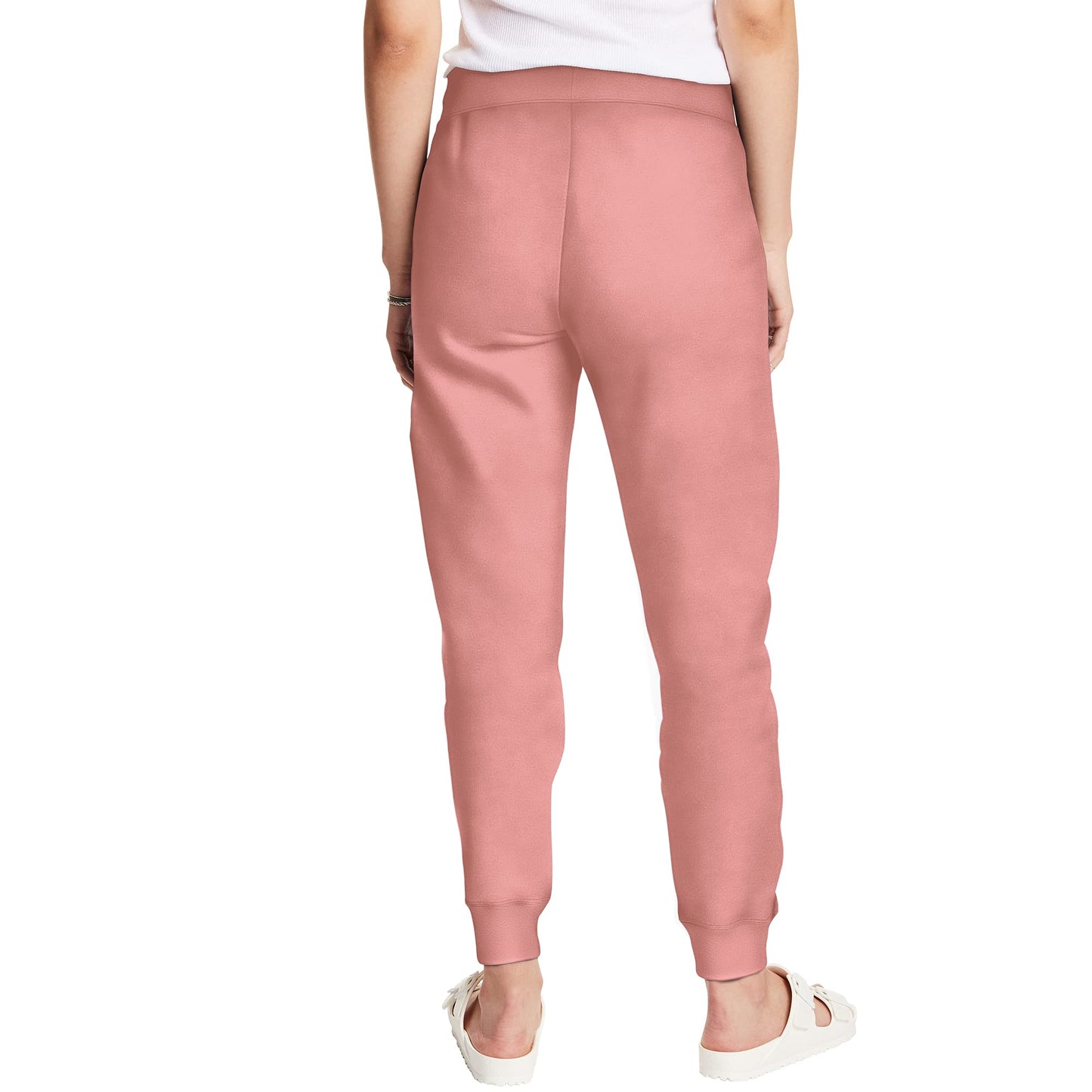 Hanes Comfortblend EcoSmart Joggers, Midweight Cotton-Blend Fleece Sweatpants for Women, Mauve