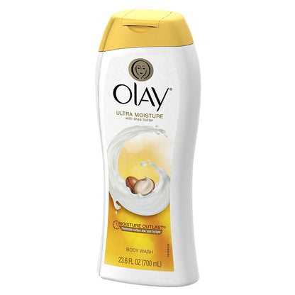 Olay Ultra Moisture Shea Butter Body Wash, 23.6 Ounce (Pack of 4)