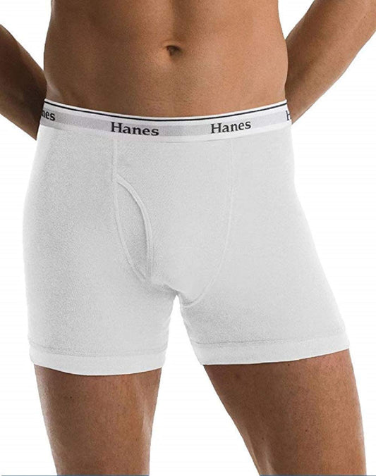 Hanes Men's Big Boxer Brief (Pack of 3) (4X-Large, White)