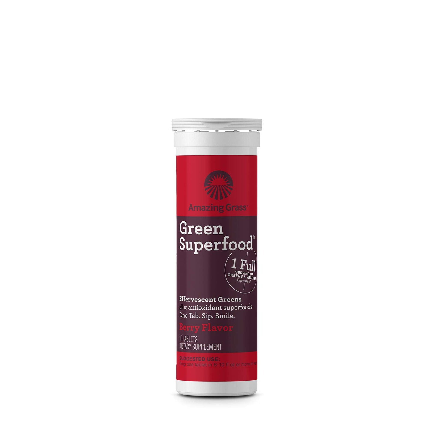 AMAZING GRASS Berry Green Superfood Drink Tabs, 10 CT