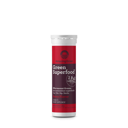 AMAZING GRASS Berry Green Superfood Drink Tabs, 10 CT