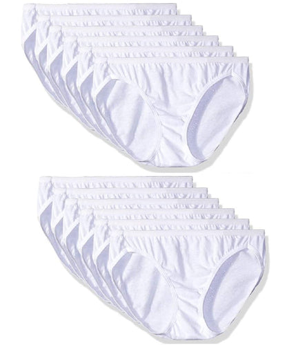 Generic Hanes (12 Pack) 100% Cotton Bikini Underwear Women Panties Sexy Women's Underwear Soft Tagless, White, Large- Size 7