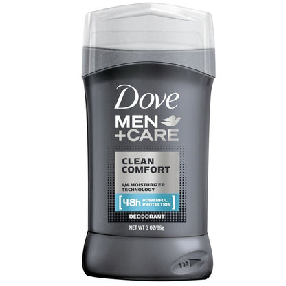 Dove Men+Care Antiperspirant Deodorant Stick Clean Comfort 2.7 oz (Pack of 8)