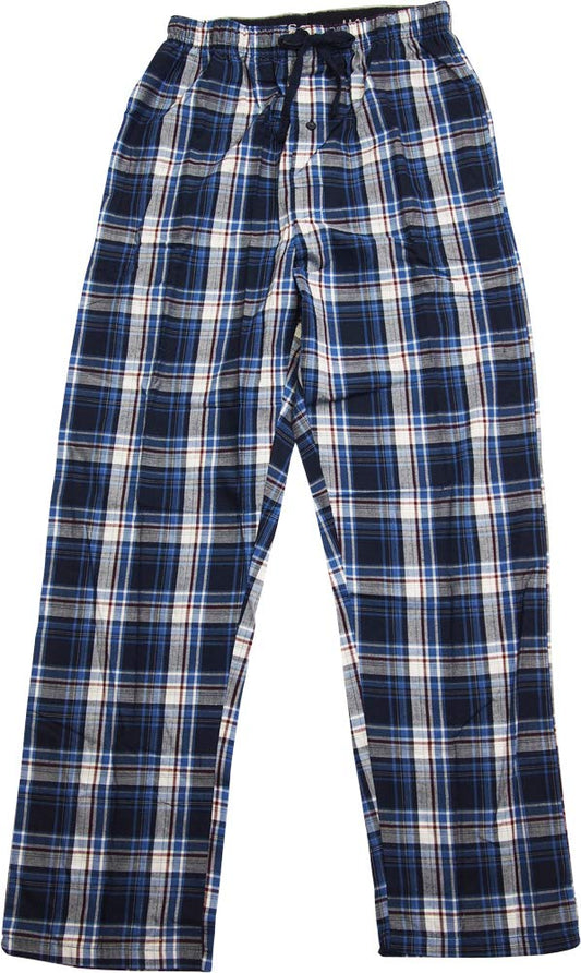 Hanes Men's Big Woven Pajama Pant, Blue/White, Medium
