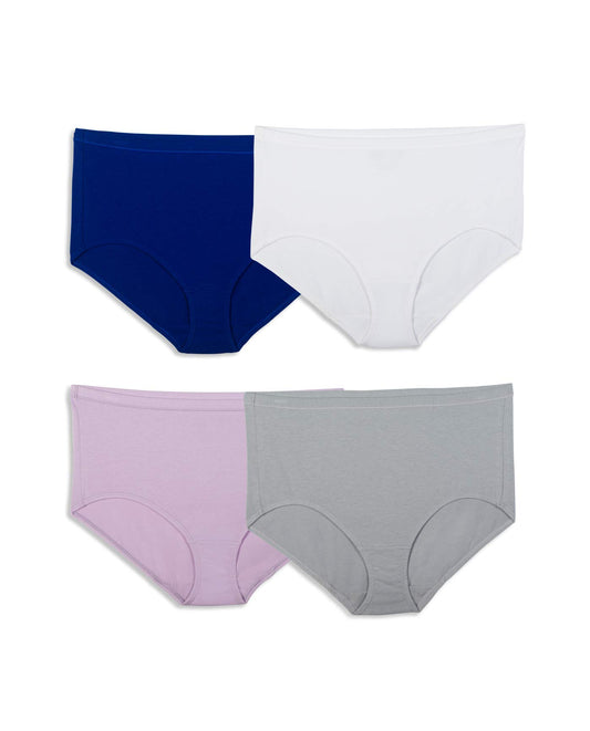 Fruit of the Loom Women's 4 Pack Breathable Brief, Assorted, 3X/11