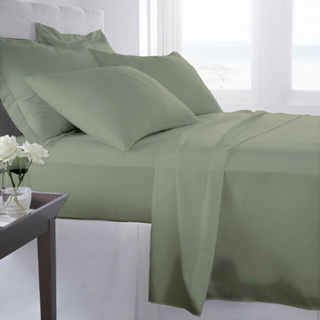 1800 Series Hotel-Quality Luxury 4 Piece ULTRA SOFT WRINKLE-FREE Microfiber Bed Sheets Set (Chelsea Loft 21/Jill Morgan/1800 Series Home) King-Taupe