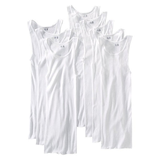 Hanes B372a6 Boys Tagless ComfortSoft A-Shirt - White - M