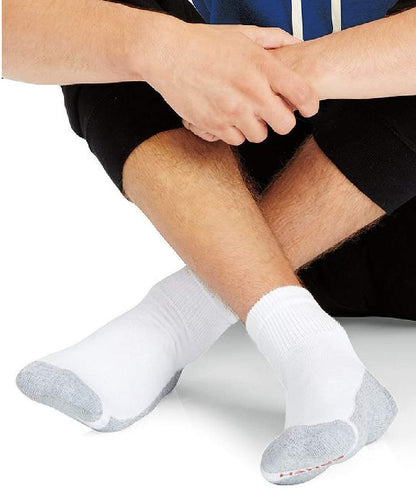 Hanes Men's Ankle Socks (12 Pairs (Sneaker Size 6-12), White)
