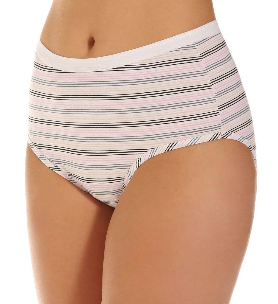 Fruit of the Loom Women's 3 Pack Assorted Cotton Brief Panties, Assorted, 8