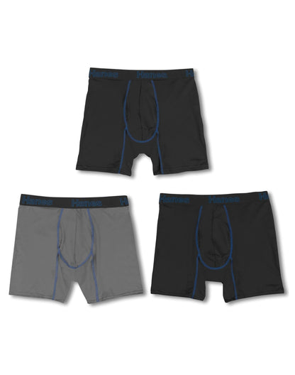 Hanes Men's 3-Pack Comfort Flex Fit Ultra Lightweight Mesh Boxer Brief, Assorted, X-Large