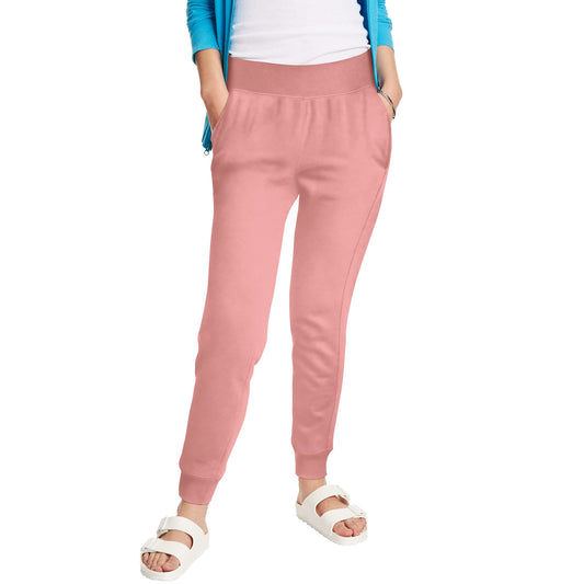 Hanes Comfortblend EcoSmart Joggers, Midweight Cotton-Blend Fleece Sweatpants for Women, Mauve