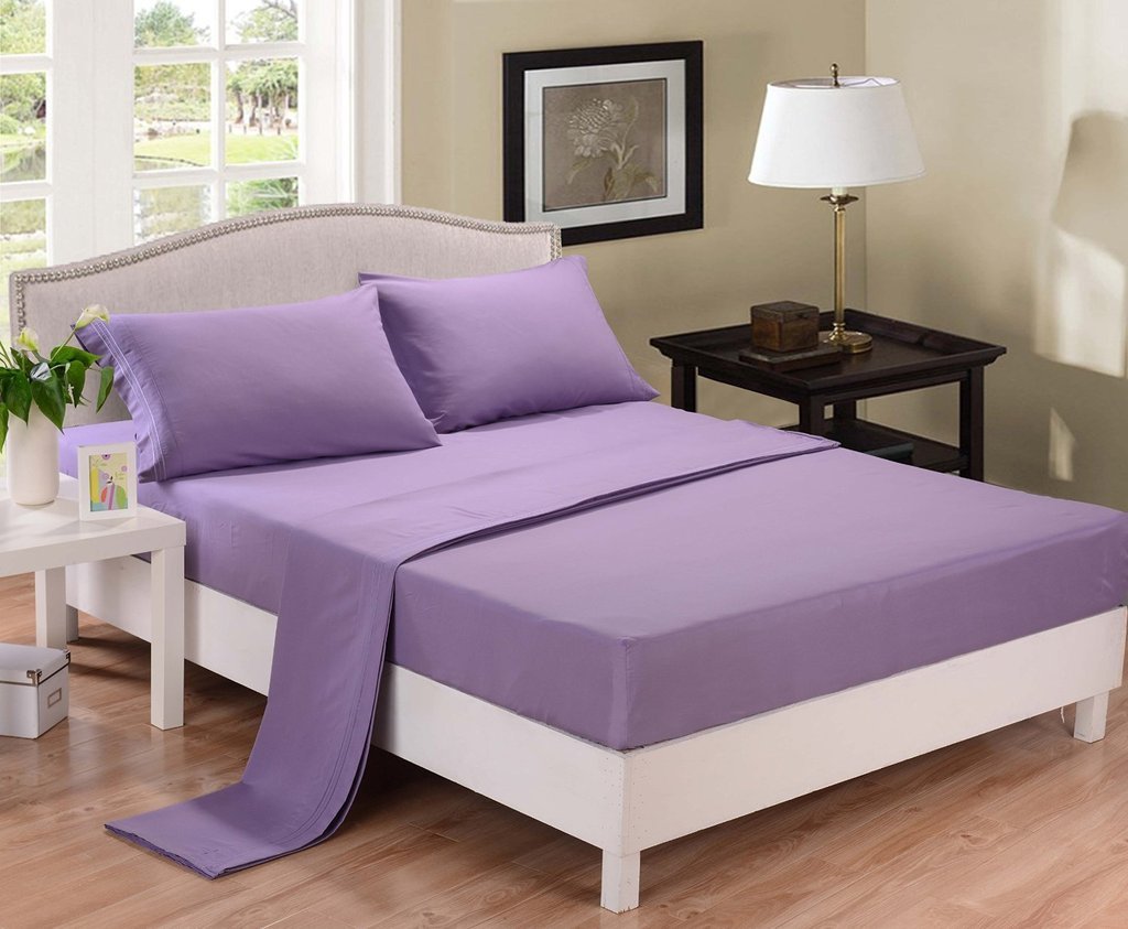 1800 Series Hotel-Quality Luxury 4 Piece ULTRA SOFT WRINKLE-FREE Microfiber Bed Sheets Set (Chelsea Loft 21/Jill Morgan/1800 Series Home) King-Taupe