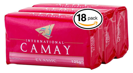 Camay CLASSIC Softly Scented Bar Soap (PACK OF 18) All-in-one exfoliating and moisturizing soap Leaves Skin Smooth & Radian! Great for Hands, Face & Body! (18 Bars, 4.4oz Each Bar)