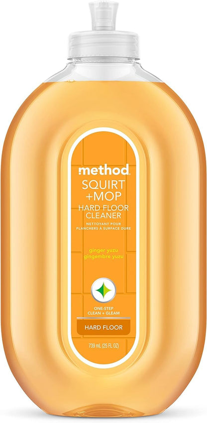 method Squirt + Mop Hard Floor Cleaner, ginger yuzu, 25 ounce, 2 pack, Packaging May Vary
