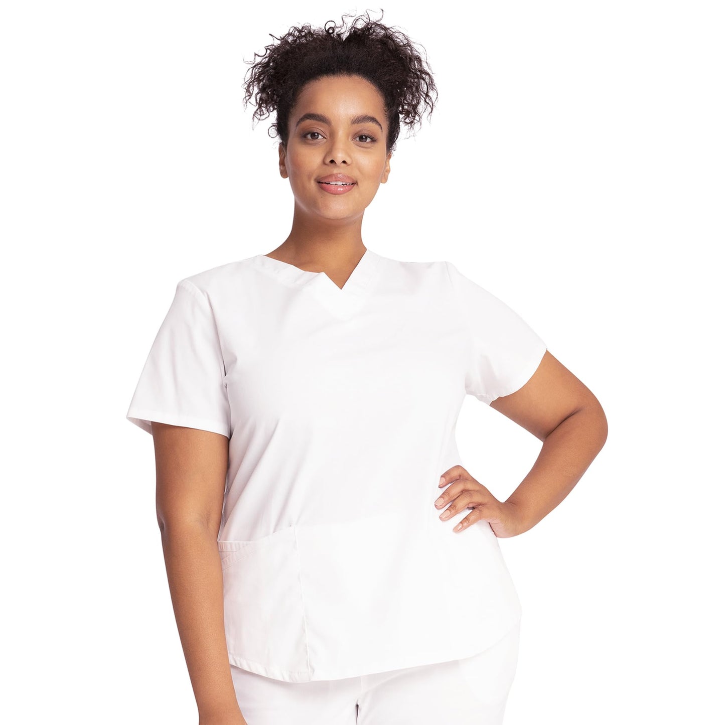 CHEROKEE Workwear Professionals Women Scrubs Top V-Neck Plus Size WW665, 3XL, Eggplant (Copy)