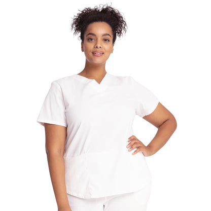 CHEROKEE Workwear Professionals Women Scrubs Top V-Neck Plus Size WW665, 3XL, Eggplant (Copy)