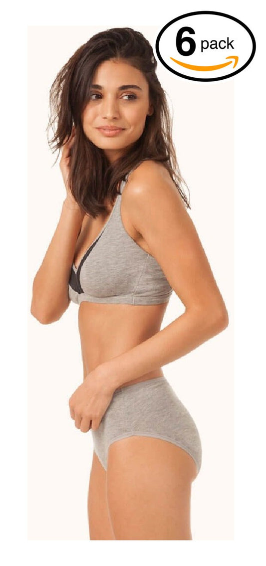 Fruit of The Loom Women's 6 Pack Brief Panties (Heather: Heavenly SoftHeather: Heavenly Soft, 4X-Large (11))