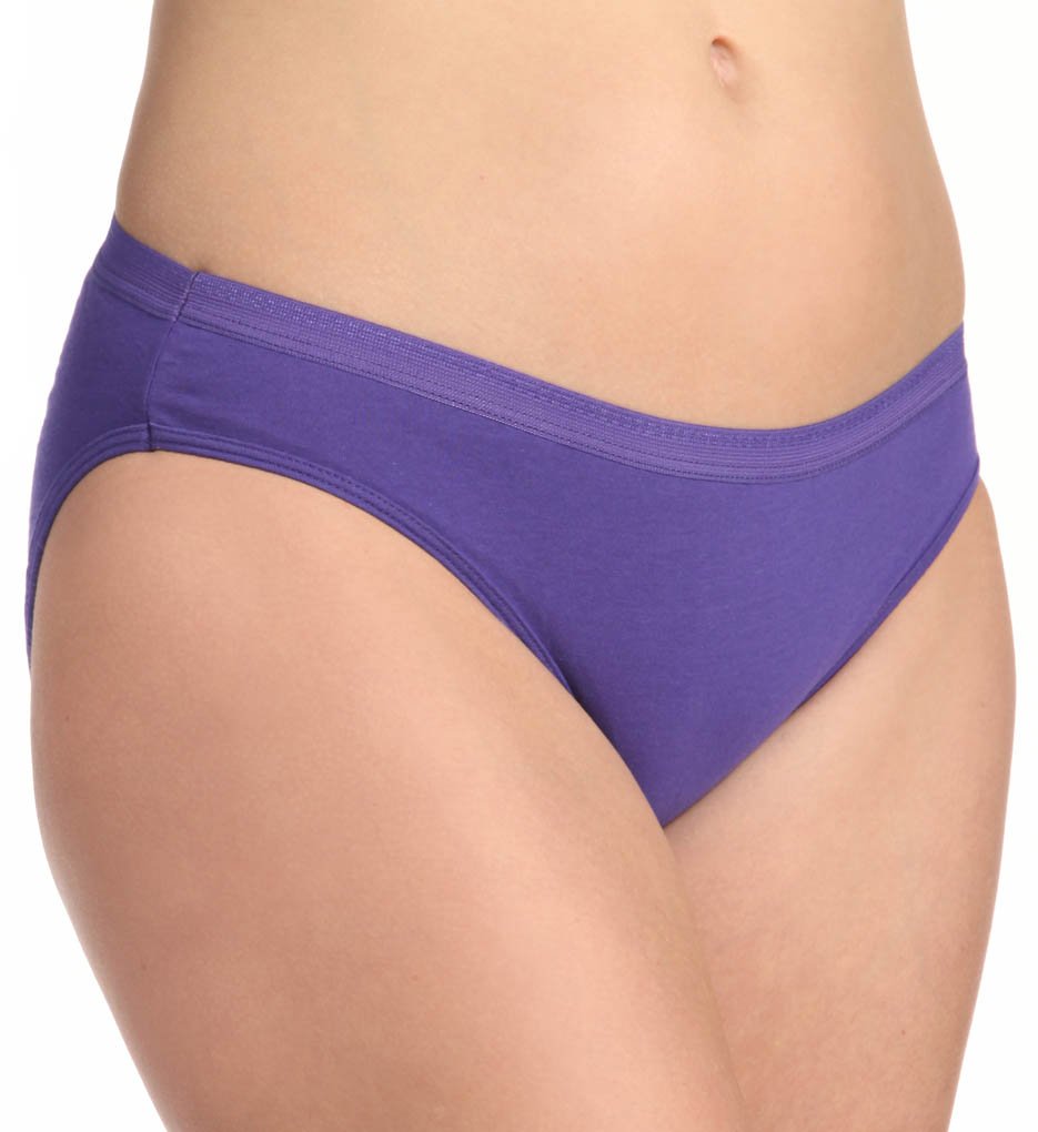 Fruit of the Loom Women's 3 Pack Assorted Cotton Bikini Panties, Assorted, 5