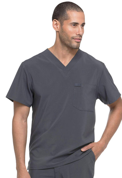 Dickies EDS Essentials Men Scrubs Top Tuckable V-Neck Plus Size DK635, 2XL, White