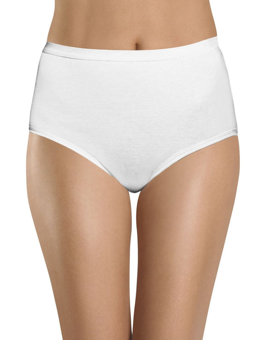 Hanes Women's Classic Briefs 3-Pack 3-Pack, White, 7