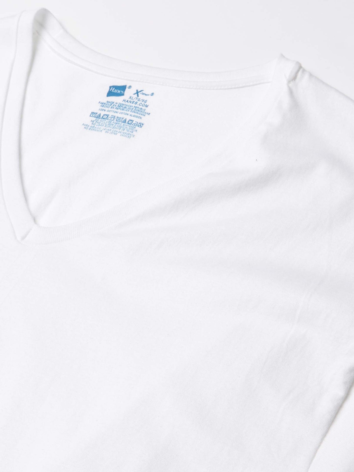 Hanes Ultimate Men's Sport X-Temp Comfort V-Neck Shirt 4-Pack, White, X Large