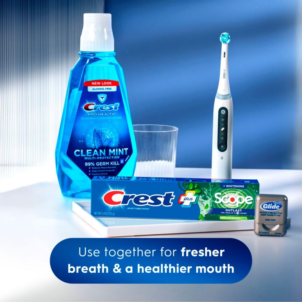 Crest Complete Whitening + Scope, Long Lasting Mint Toothpaste, Triple Pack (3 Count of 5.4 oz Tubes), 16.2 oz