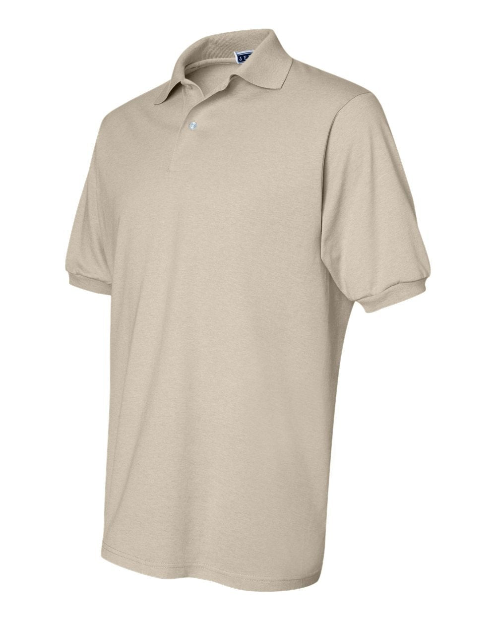 Jerzees Men's 2 Button Placket Welt Knit Collar Polo Shirt, Sandstone, Small