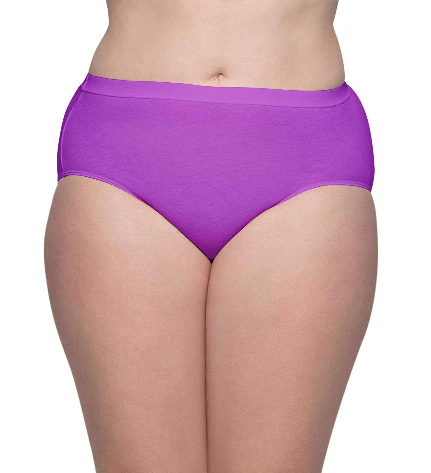 Fruit of the Loom Fit for Me Womens Plus Comfort Covered Cotton Assorted Brief Underwear, 6 Pack,