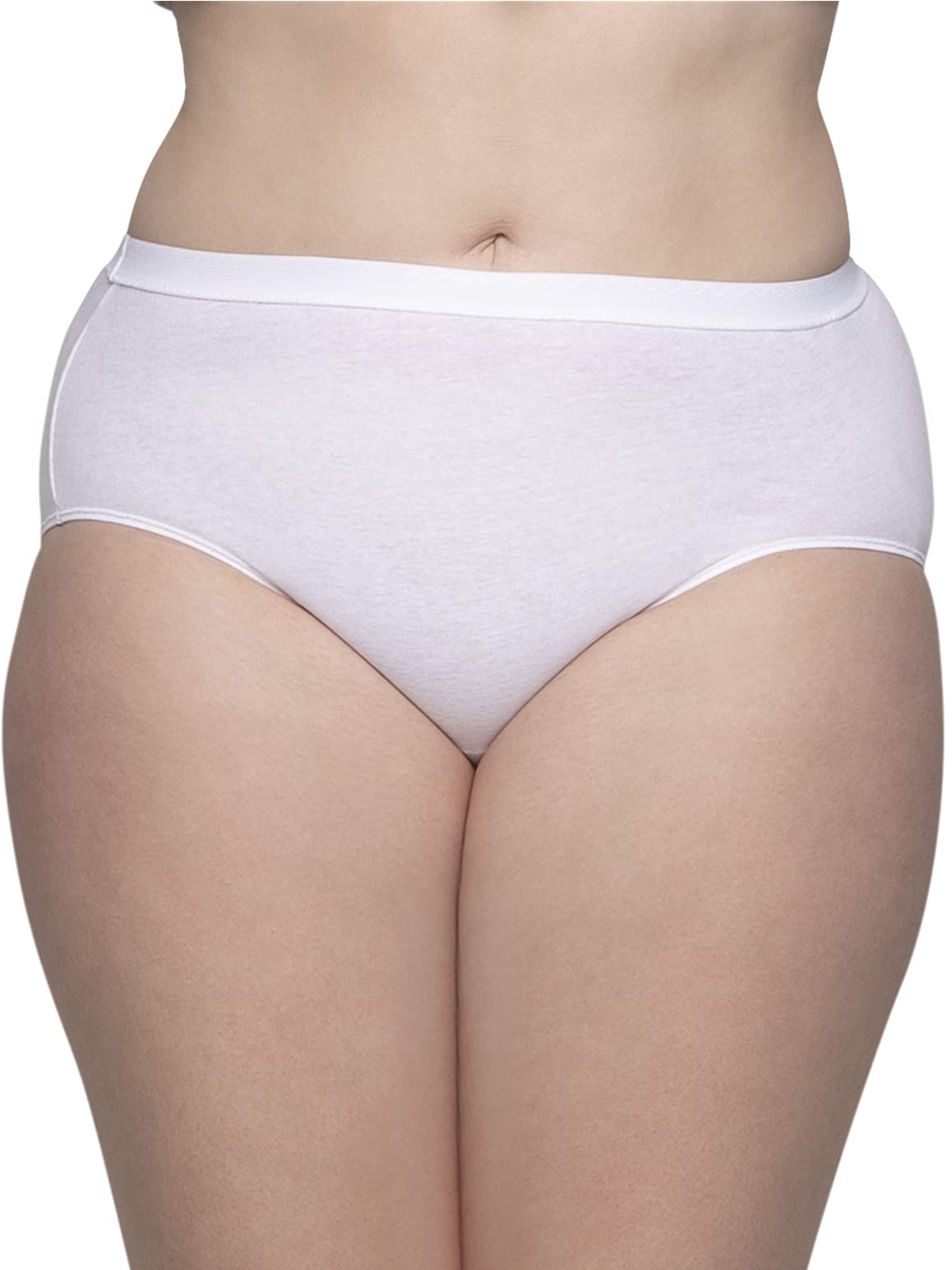 Fruit Of The Loom Womens Fit For Me Plus Size Underwear, Designed To Your Curves, Brief - Cotton - White, 11 Plus