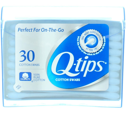 Q-Tips Cotton Swabs 30 Count Purse Pack (12 Pack)