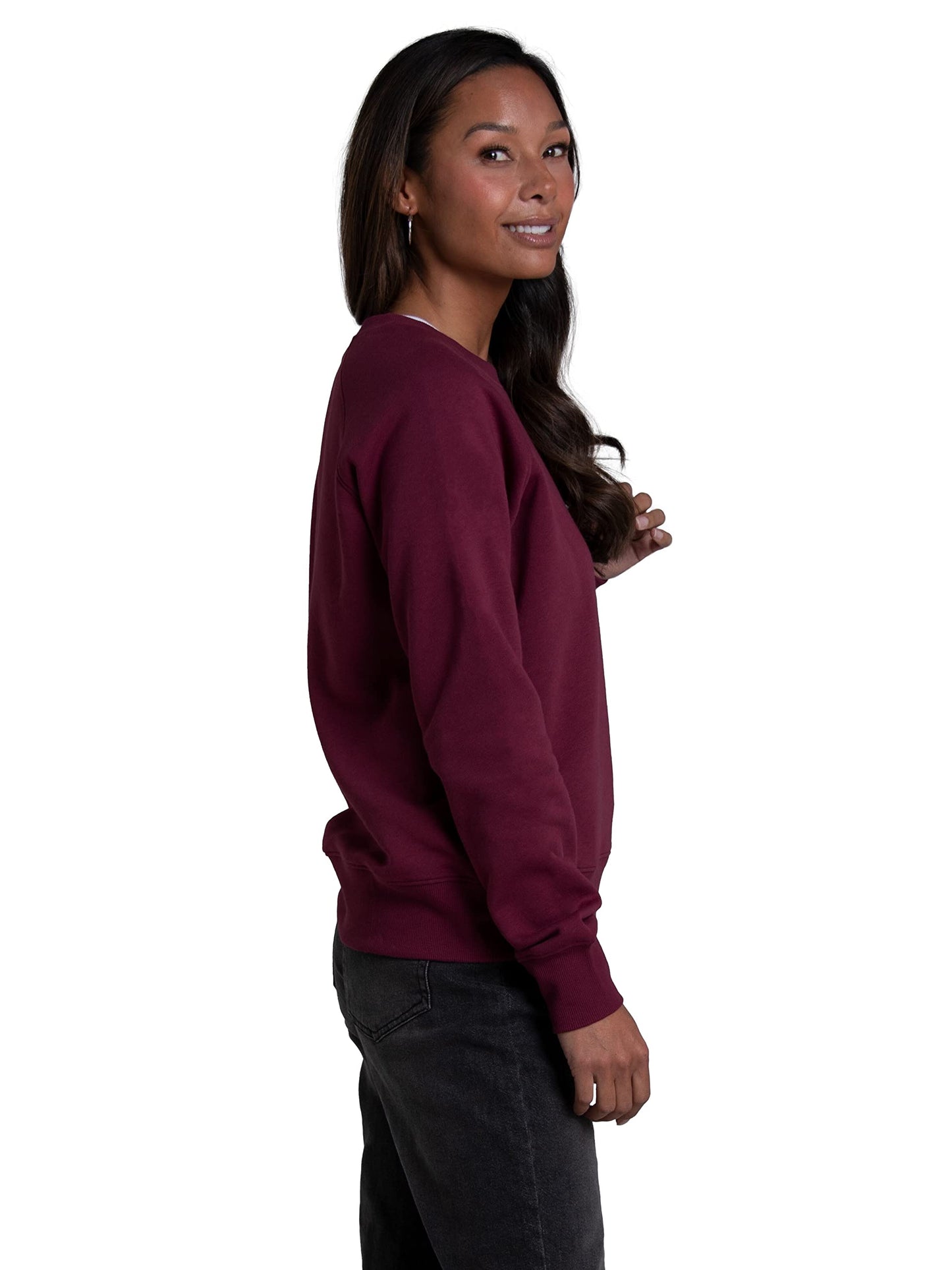 Fruit of the Loom Women's Crafted Comfort Sweatshirts, Pants, & Tri-Blend Tees, Ruby Wine