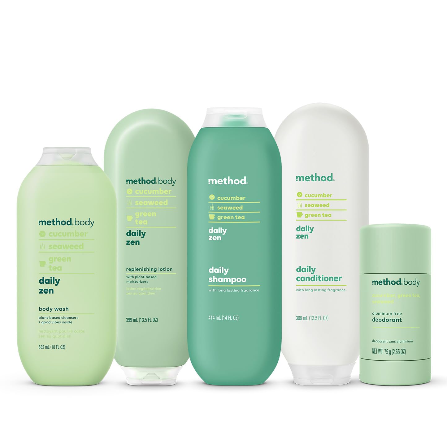 Method Daily Lotion, Daily Zen, Plant-Based Moisturizer for 24 Hours of Hydration, 13.5 fl oz (Pack of 1)