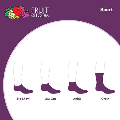 Fruit of the Loom Women's Everyday Soft Cushioned Socks-10 Pair Packs, White, 4-10