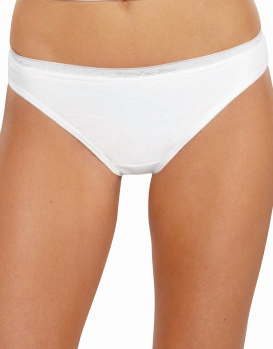 Fruit of the Loom Women's 3-Pack Bikini Panties, White, 8