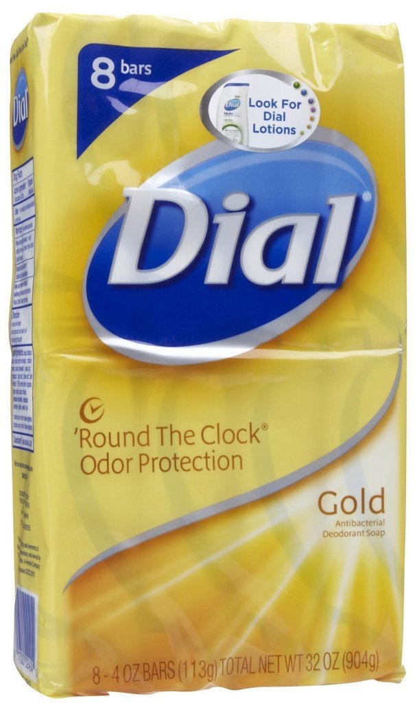 Dial Antibacterial Deodorant Bar Soap, Gold - 4 Oz, 22Count