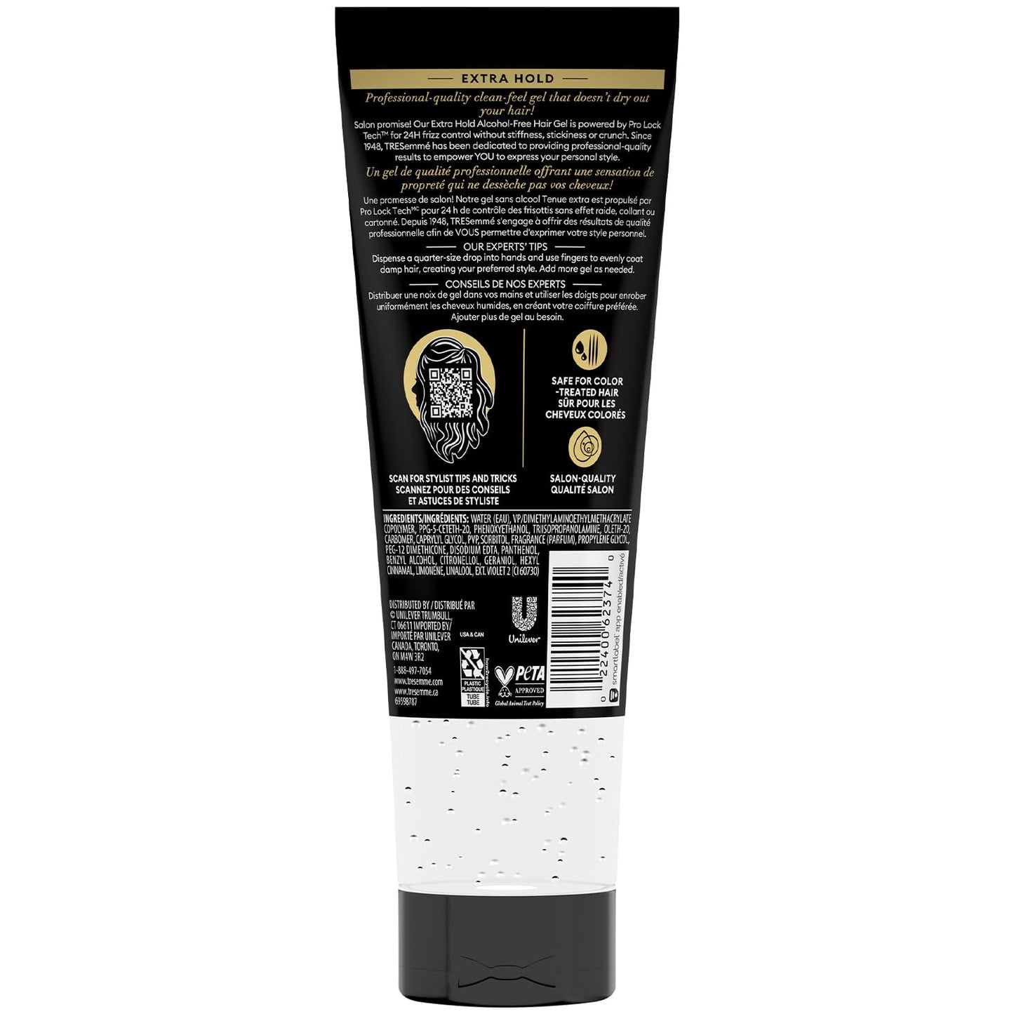 TRESemme Hair Gel with Vitamin B, Extra Hold Hair Gel, Protect Hair from Damaging Hair Dryer, Styling Tools & Appliances, Volumizing Hair Products with Frizz Control, 4 Tubes - 9 Oz. Ea.