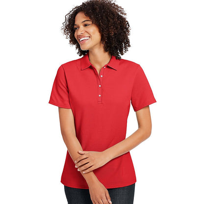 Hanes X-Temp Women's Pique Polo Shirt_Deep Red_3XL