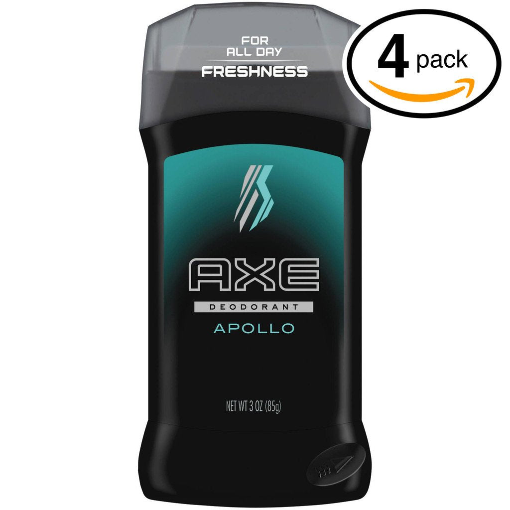 (PACK OF 4 STICKS) Axe APOLLO Dry Stick Antiperspirant & Deodorant. 48 HOUR ODOR PROTECTION! Energized & Fresh! (4 Sticks, 1.7oz each Stick)
