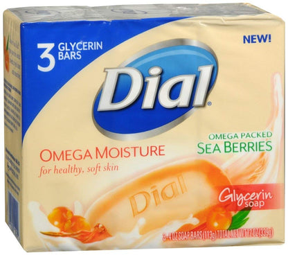 Dial Omega Moisture Glycerin Bar Soap, 4 Ounce - 8-count