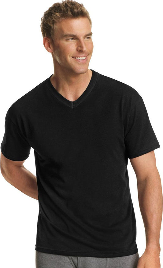 Hanes Men's 4-Pack FreshIQ V-Neck, Assorted, Small
