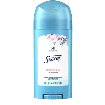 Secret Original Powder Fresh Women's Solid Antiperspirant & Deodorant 2.7 Oz, Pack of 6